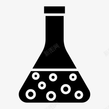 键盘教学烧瓶教育埃伦梅耶烧瓶图标图标