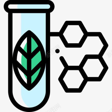 生物学插图生物技术生物学10颜色省略图标图标