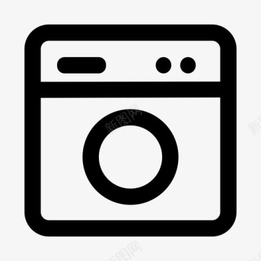 洗衣机洗衣机浴室浴室线样式图标图标