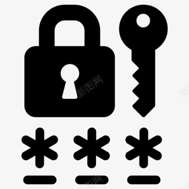 钥匙锁锁钥匙挂锁图标图标