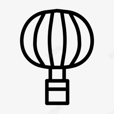 热气球户外夏季图标图标