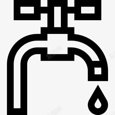 洗衣机水龙头水龙头园艺67线性图标图标