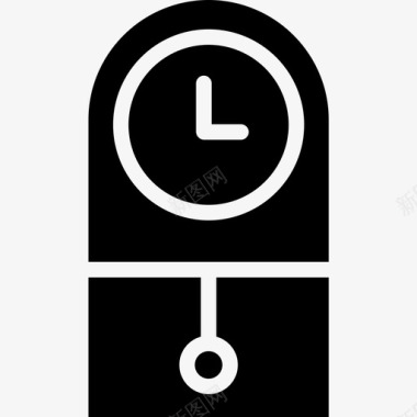 时钟家用电器4实心图标图标