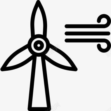 风能能源27线性图标图标