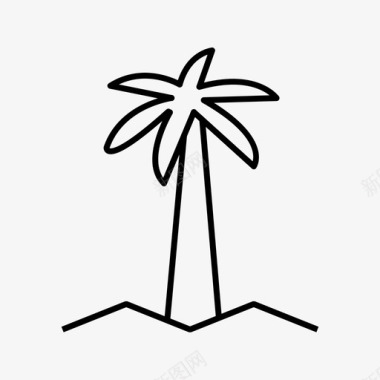 椰子树棕榈树26伊斯兰图标图标