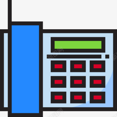 办公空间电话办公室供应商4线颜色图标图标
