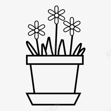 盆栽植物装饰植物花卉植物图标图标