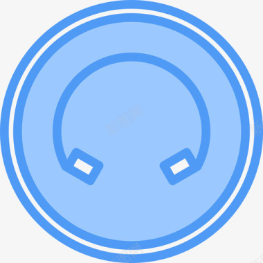 耳机按钮5蓝色图标图标