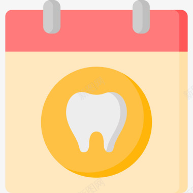 50矢量日历牙医50扁平图标图标