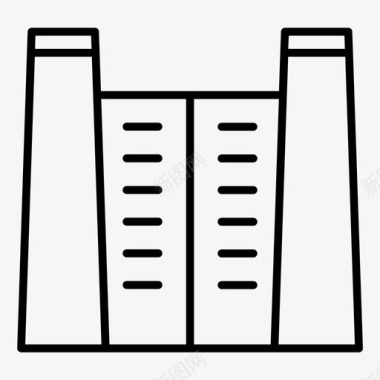 制造工厂建筑制造图标图标