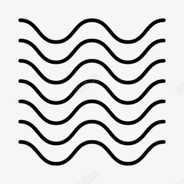 波浪线几何图形图案图标图标