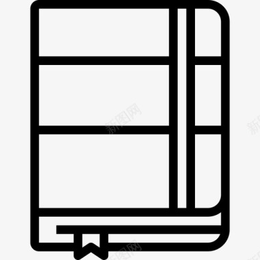 笔记本办公文具11直线型图标图标