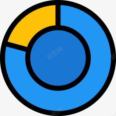 饼摄影图饼图基本图标5线型颜色图标