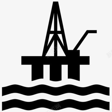 石油平台海上钻井石油钻机图标图标
