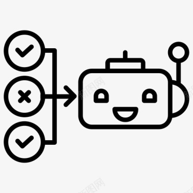 人工智能图片机器人人工流动图标图标