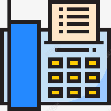 办公空间传真办公室供应商4线颜色图标图标