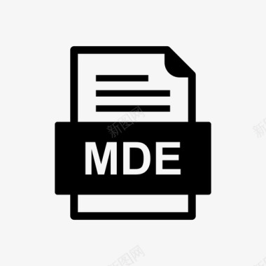 mpg格式mde文件文档图标文件类型格式图标