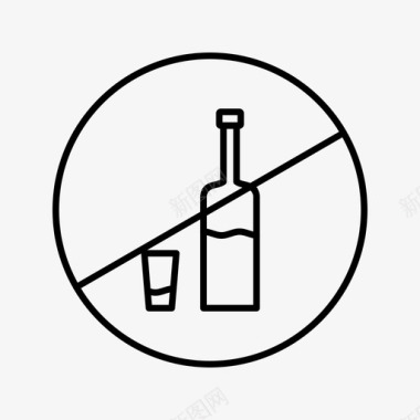 招牌不准喝酒招牌警告图标图标