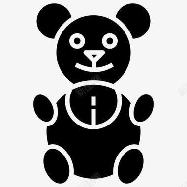 泰迪熊玩具玩具填充熊图标图标