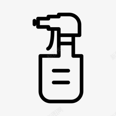 小清新水墨喷雾瓶清新剂喷雾器图标图标