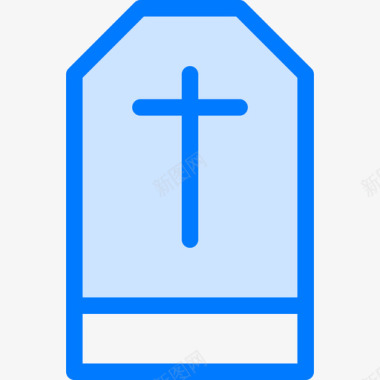 墓碑万圣节100蓝色图标图标