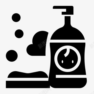 洗发水婴儿洗澡图标图标