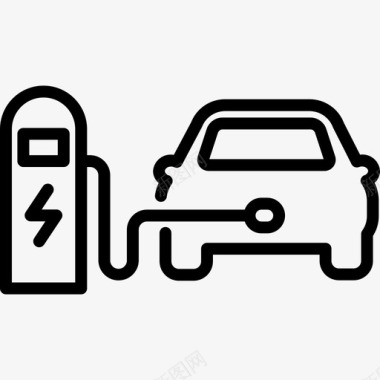 汽车存放标志电动汽车充电站汽车电动汽车图标图标