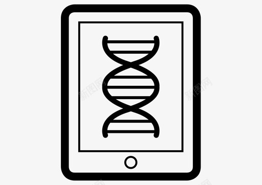 遗传学应用程序诊断基因组学图标图标