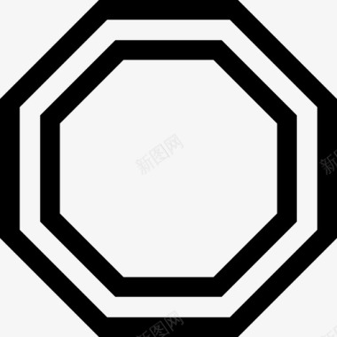 公共标识红停车公共标志3直线图标图标