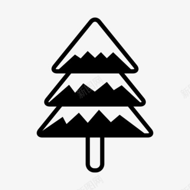 冬天松树圣诞树植物图标图标
