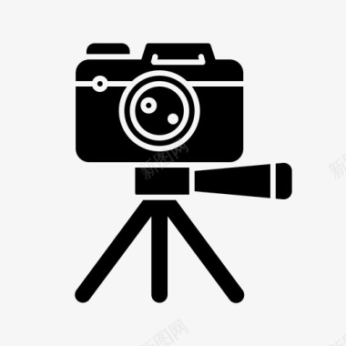 三脚架照相机无镜摄影图标图标