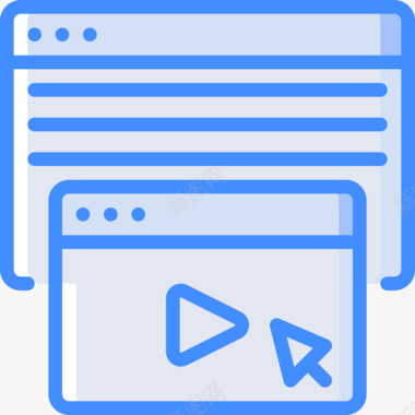 视频搜索引擎优化和网页优化17蓝色图标图标