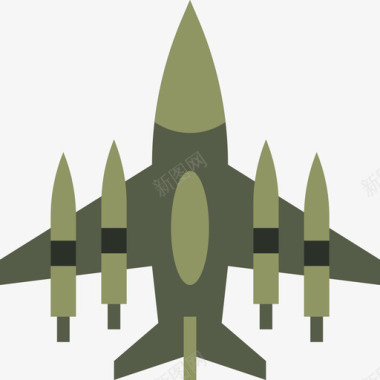 飞机军用元素1扁平图标图标