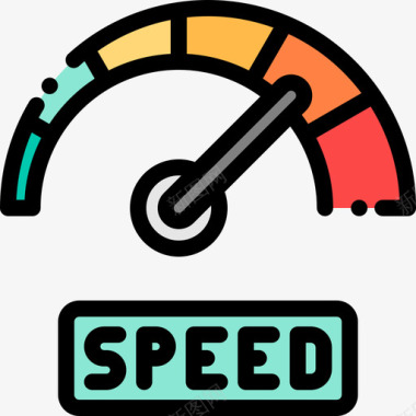 速度速度表时间11线性颜色图标图标