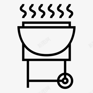 烧烤露营烹饪图标图标