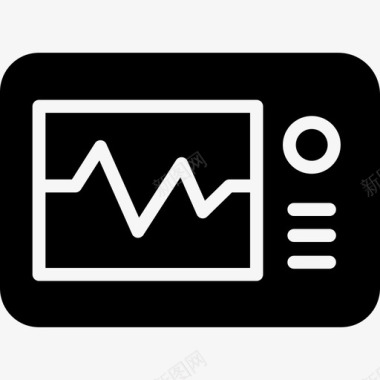 icon心电图心电图医用130固体图标图标