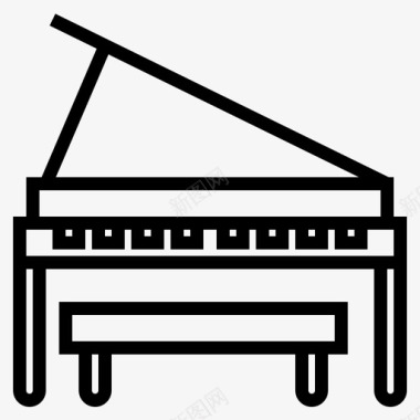 钢琴乐队娱乐图标图标