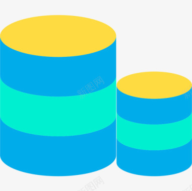 数据勘察数据库数据科学平面图标图标