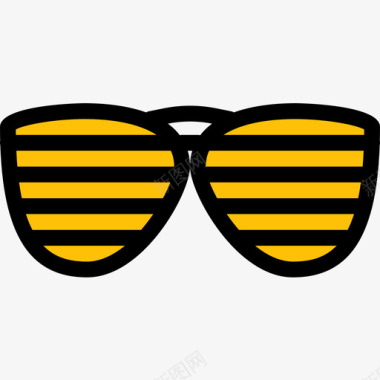 太阳眼镜太阳眼镜时尚12线性颜色图标图标