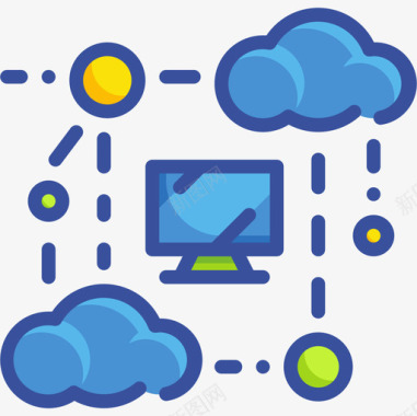 网络云技术15线颜色图标图标