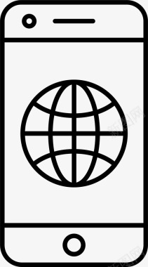 手机互联网世界图标图标