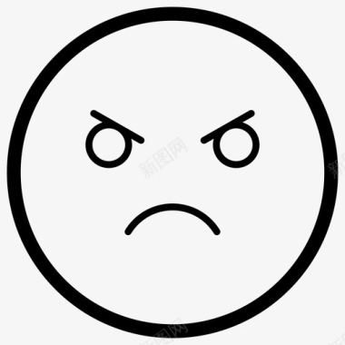 愤怒的表情符号表情符号情绪图标图标