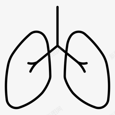 肺解剖学呼吸图标图标