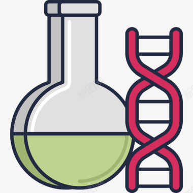 自动化工程生物工程科学108线性颜色图标图标