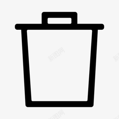 矢量垃圾箱垃圾箱垃圾桶基本接口元素图标图标