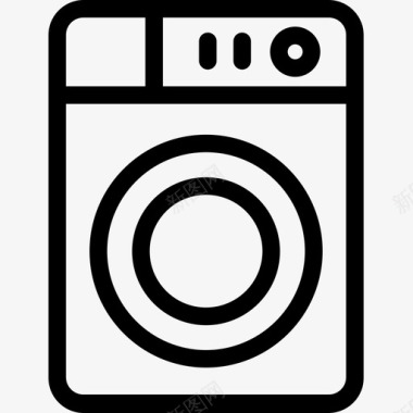 洗衣机电器3线性图标图标