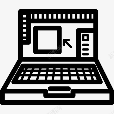 带程序的笔记本电脑illustrator带的笔记本电脑图标图标
