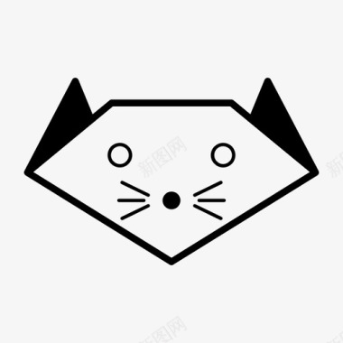 折纸猫动物小猫图标图标