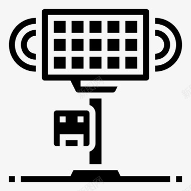 太阳能充电桩传感器农业电池图标图标