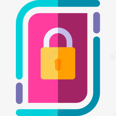 隐私锁锁用户体验4扁平图标图标